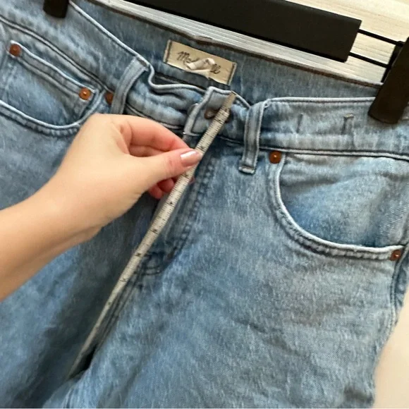 Madewell The perfect vintage wide leg crop Blue Jeans light blue 28 petite - Picture 6 of 9